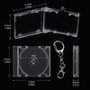 5pcs Acrylic Mini CD Holder NFC Personalized Keychain Album Case Multi-Functional Universal Key Pendant Backpack Hanging Decor