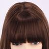 Fashionable Women's Wig: Large Waves, Brown with Blonde Highlights, High-Temperature Silk Wig