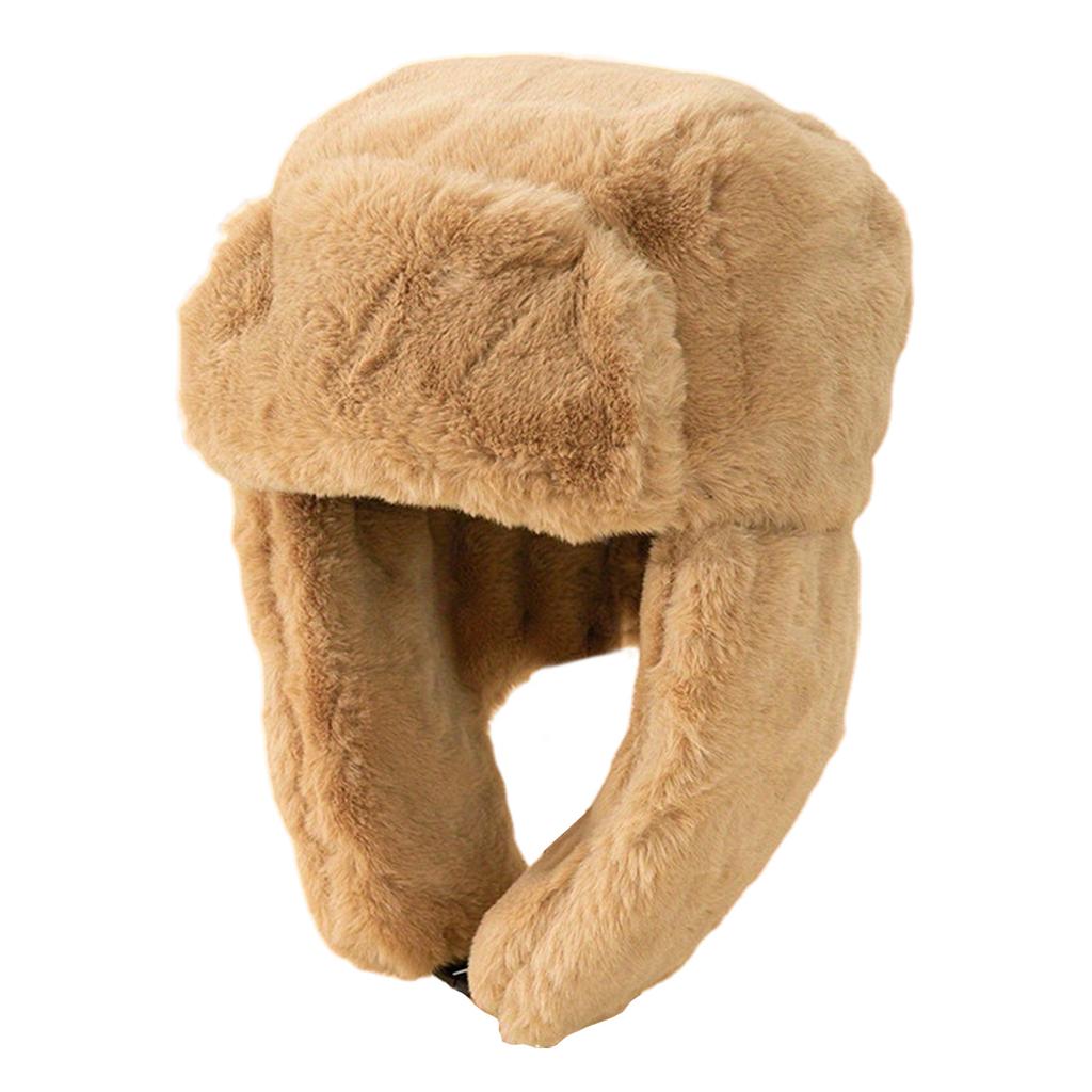 Thickened Plush Winter Hats Outdoor Cycling Warm and Cold Plush Hat for Cold Weather Skiing and Cycling