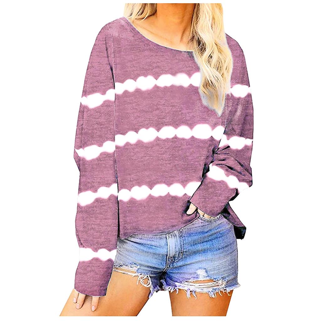 Women's Casual  Solid Color Long Sleeve Top Pullover Sweatshi
