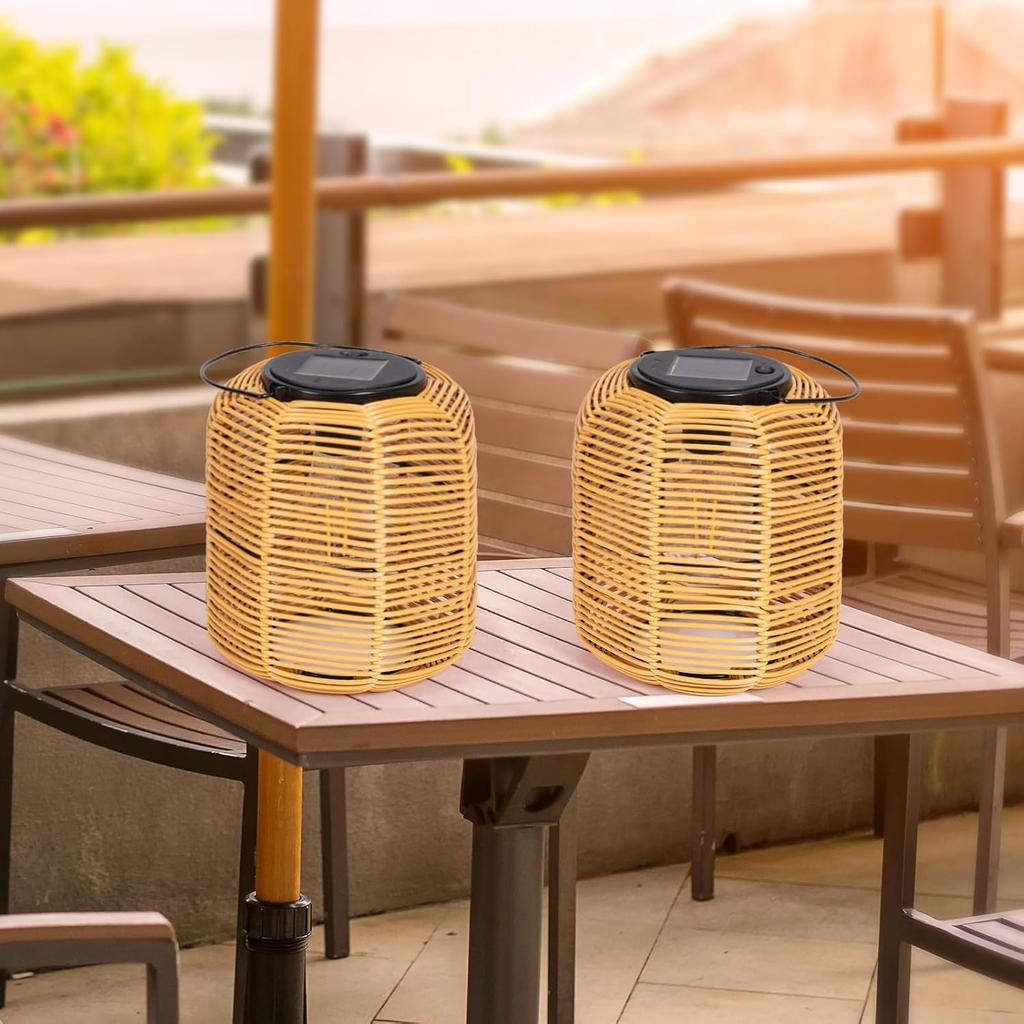 2PK Solar Lanterns Outdoor Waterproof Hanging Lights for Garden Patio