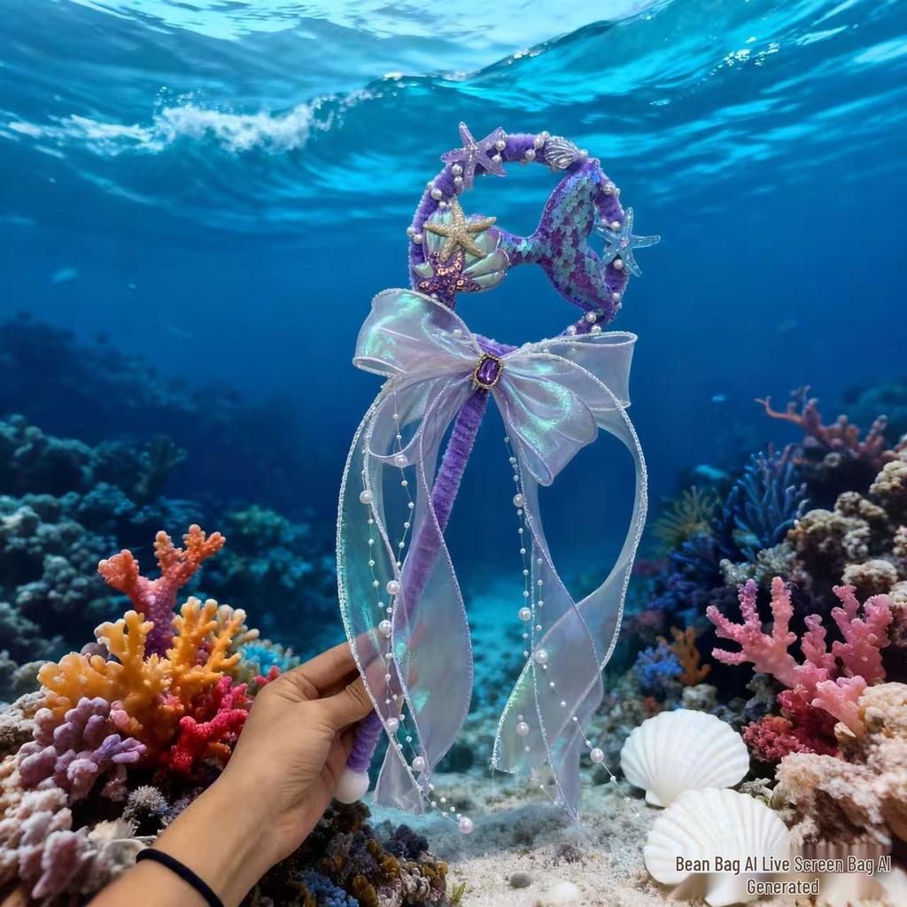 Children's Eco-Friendly Mermaid Fashion: Handmade DIY Kindergarten Parent-Child Runway Outfits