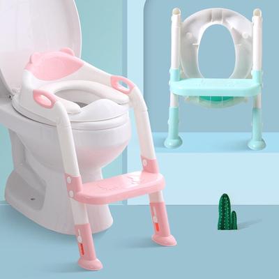 Baby Potty Seat Children Training Safety Toilet Seat with Adjustable Ladder