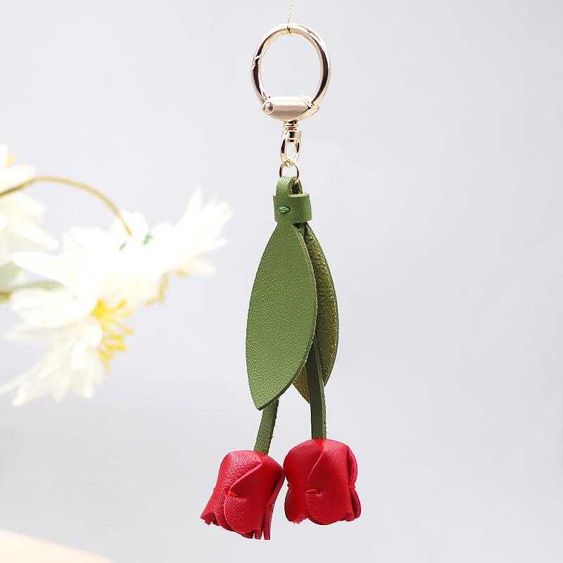 

1 шт. Подвески для сумки Модные Цветочная форма Аксессуары для одежды Брелоки Подвески для сумки Форма тюльпана Высококлассные Многоцветные