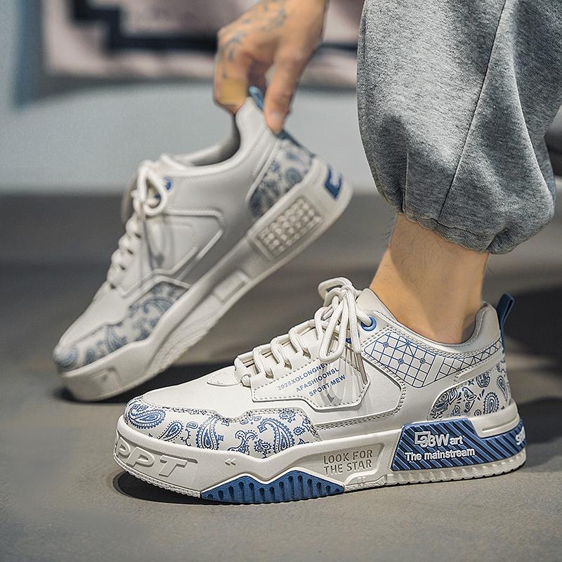 Fashion Luxury Sneakers Men Brand Shoes High Quality Skate Shoes Men Designer Shoes Lace-up Platform Skateboarding Casual Shoes Luxury