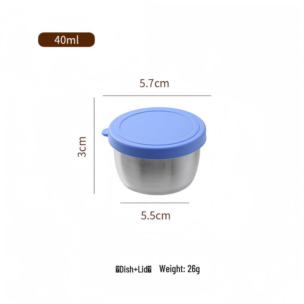 Portable Stainless Steel Sauce Cup with Leak-Proof Silicone Lid - Ideal for Outdoor Salads
