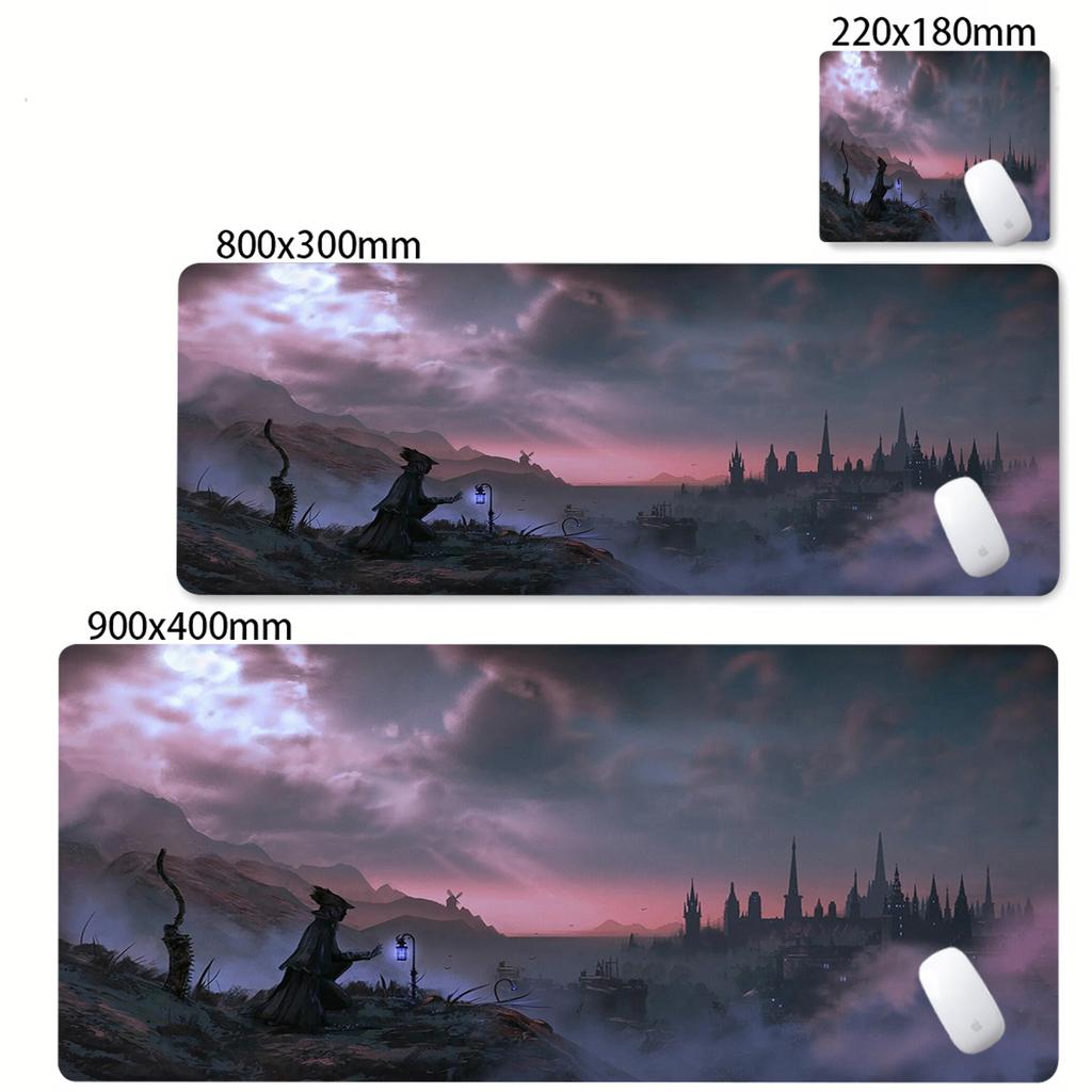 PC-Spiel Bloodborne Mauspads Schreibtischunterlage Groß Rutschfest Ausfransungsfrei Mauspads Tastatur Ergonomisch Büro Gummi Zuhause Benutzerdefiniert Tischmatten