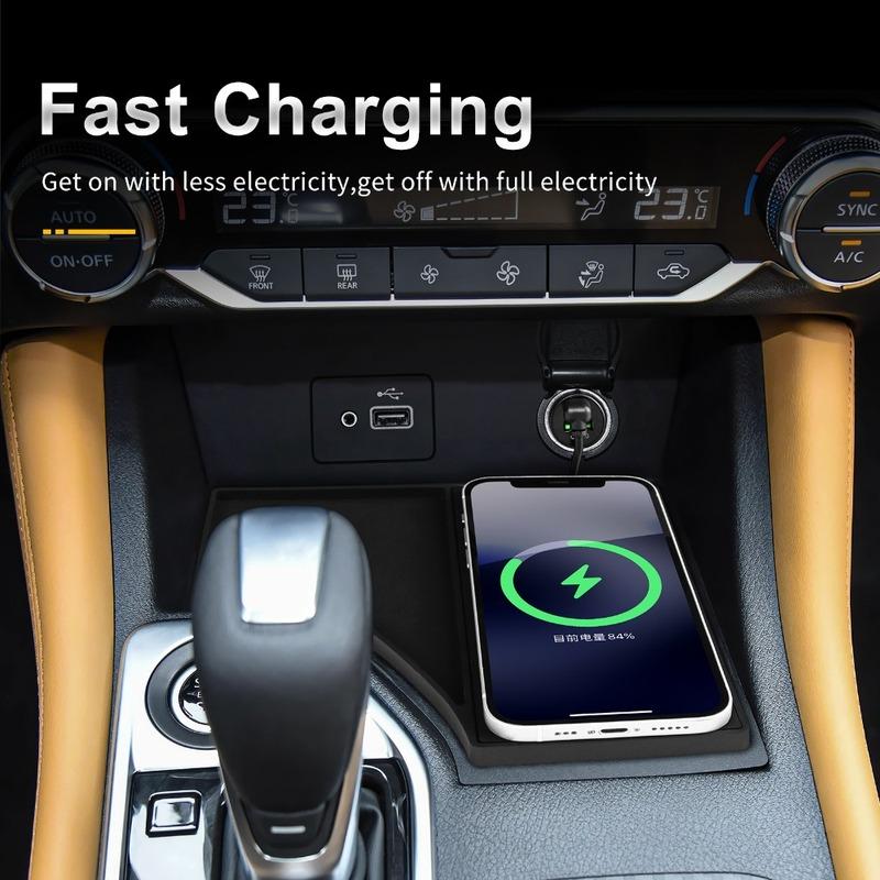Car Wireless Charger Pad Stable Fast Charging For Nissan Sylphy Sentra -25 Center Console Storage Box Decoration Accessories
