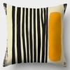 4Pcs Modern Abstract Throw Pillow Covers Set, 17.7"X17.7" - Vibrant Single-Sided Print In Black, White, Yellow & Orange, Zippere