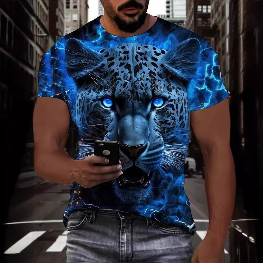 Nuovo Orrore Animale T-shirt da Uomo a Maniche Corte con Stampa 3D T-shirt Estiva da Uomo