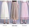 Purple Sequined A-Line Half-Skirt: Fashionable, Slimming, Versatile, with a Large Hem for a Loose Fit.