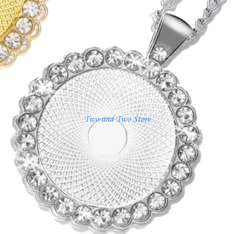 HX6F 10pcs Pendant Base 25x25mm Alloy Tray for Necklace Keychain Photo DIY Jewelry Making Findings Crafts