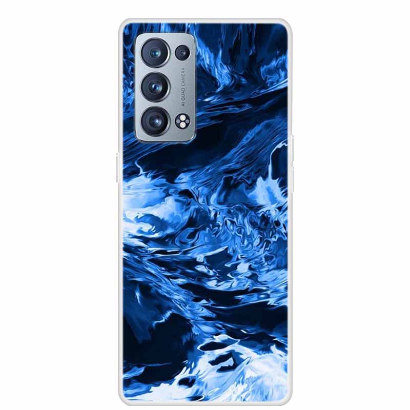 

For OPPO Reno 6 Pro Plus 5G Case Reno6 Clear Marble Soft TPU Silicone Back Cover For OPPO Reno6 5G Phone Case Funda Bumper 6pro+ -Reno 6 Pro Plus 5G