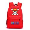 One Piece Anime School Backpack Kids Lightweight Ergonomic Dual-Shoulder Bag With Geometric Print Oxford Fabric