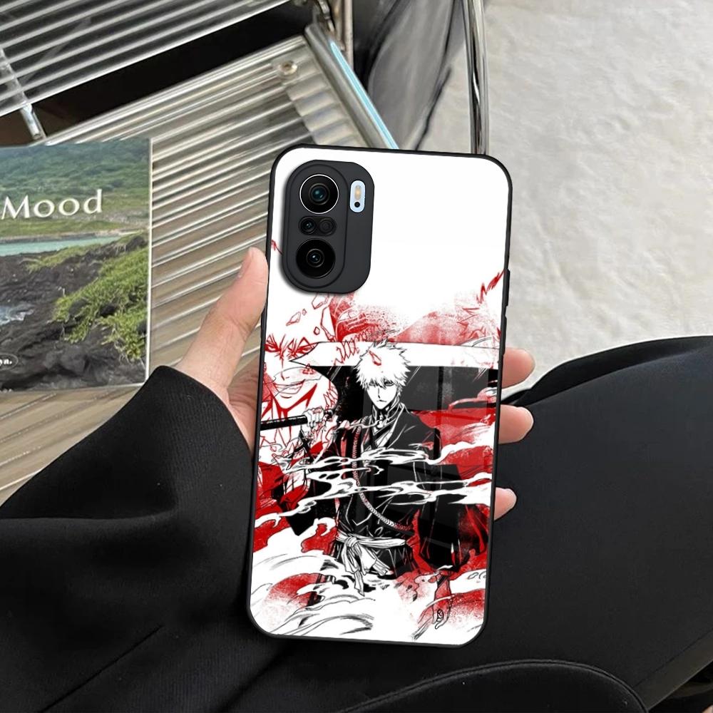 Japan B-Bleachs K-Kurosaki Ichigo Phone Case for Xiaomi Redmi Note 14 13 12 11 Ultra Pro Lite 5G toughened glass Cover