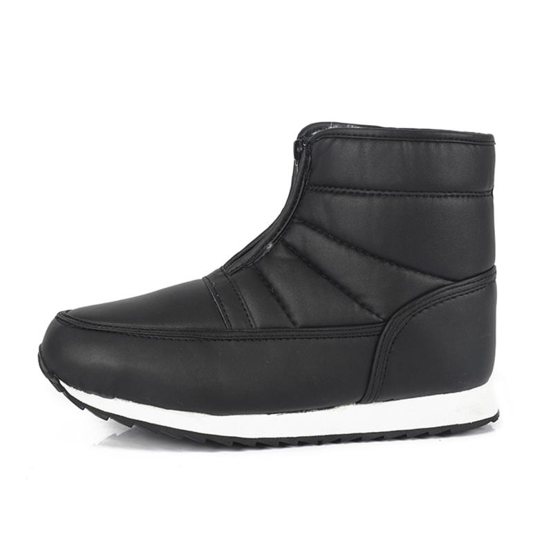 

Winter Thicken Fluffy Flat Ankle Boots Warm Keeper Middle-aged Elderly Snow Boots Anti Slip Soft Comfortable Cotton Shoes 36 чёрный