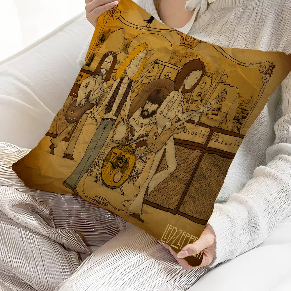 L-Led Z-Zeppelins Pillow Cushion Cover Pillowcase Living Room Sofa Home Decor Customized