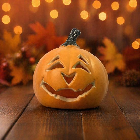 Indoor Outdoor Pumpkin Light Halloween Creepy Light, Jack-O-Lantern Decoration, Scary Decorative Lantern Hollow Lamp for Holiday Parties