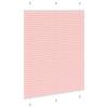 Pink Pleated Roller Blind 110X100 Cm Fabric Width 109.4 Cm
