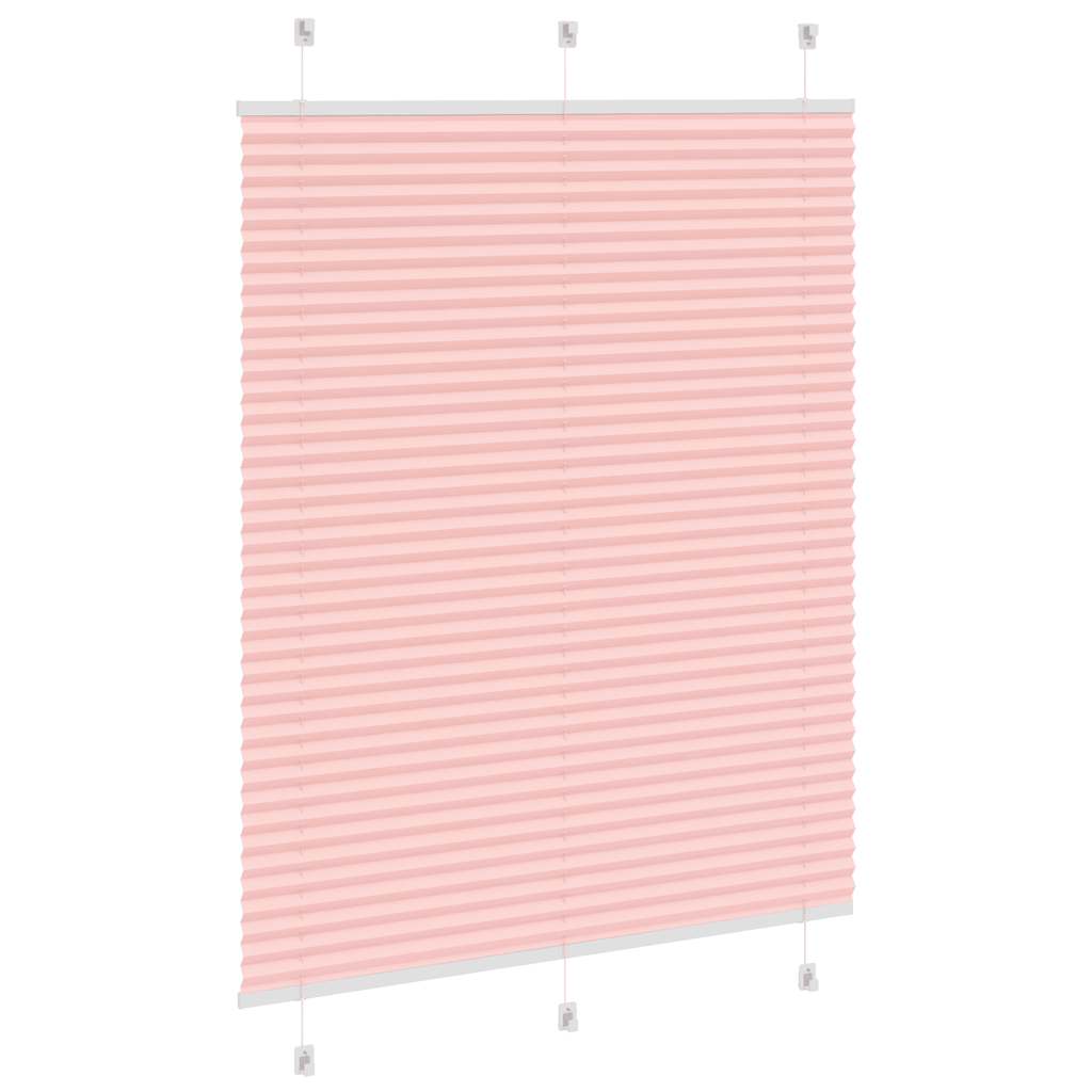 Pink Pleated Roller Blind 110X100 Cm Fabric Width 109.4 Cm