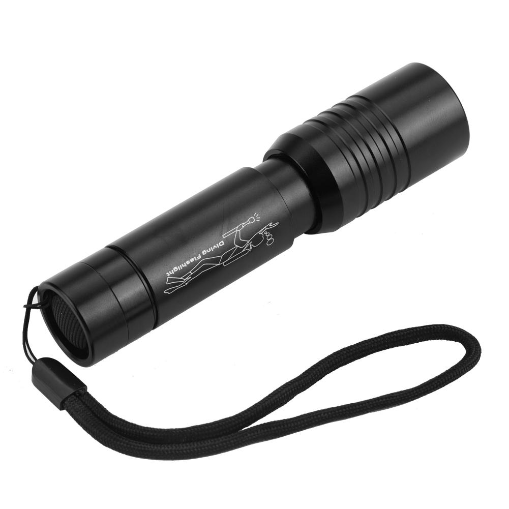 Handheld Zoomable Underwater 1200LM LED Diving Flashlight Waterproof Battery Power