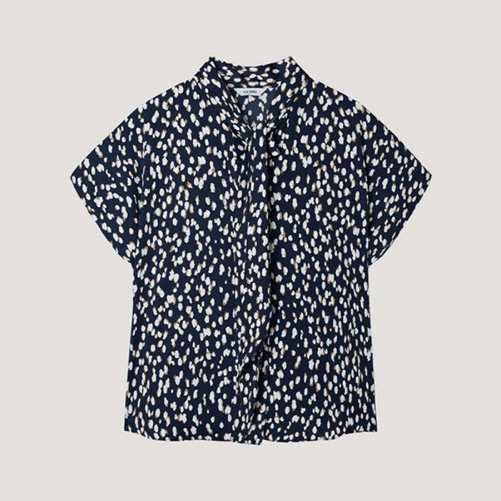 

[She S miSS] Блузка с узором из лент Swwblp22190 Dn DARK NAVY/55
