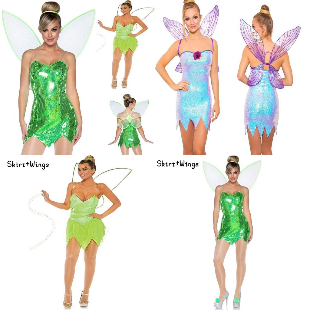 2022 Weihnachten Halloween Kostüm Cosplay Kleid Freche Fee Elfenflügel Outfit