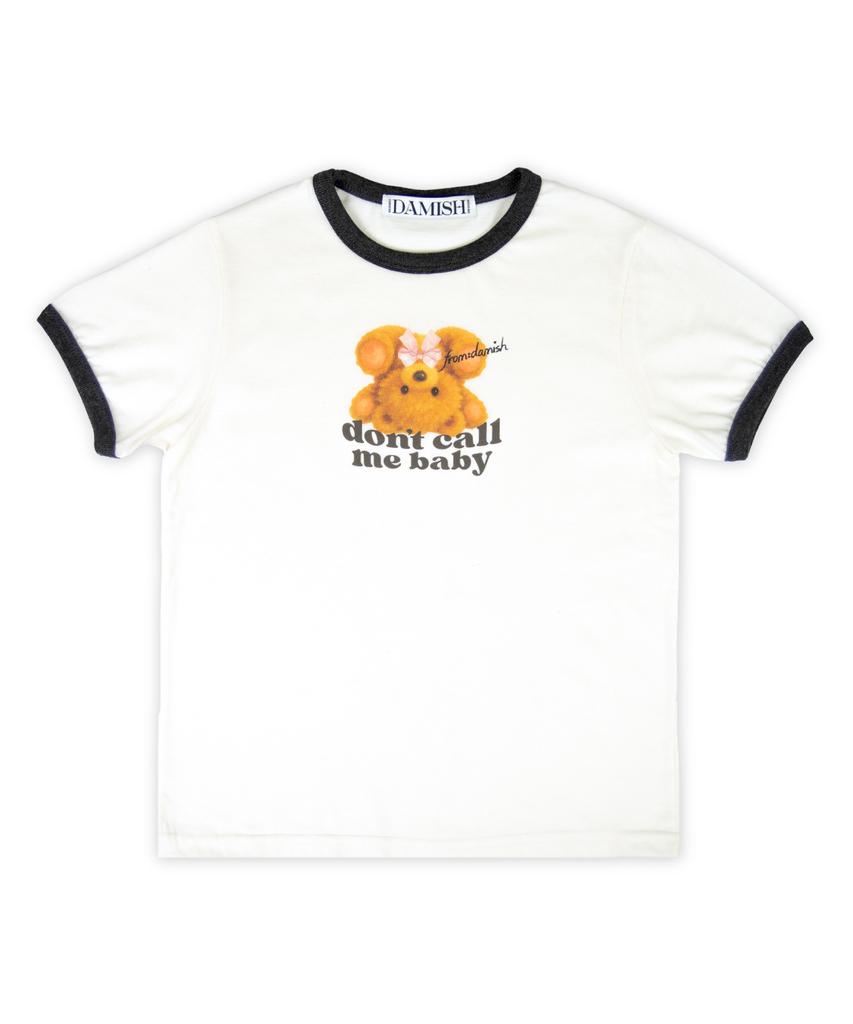 Damiswi Reverse Teddy Ringer T-Shirt_Charcoal