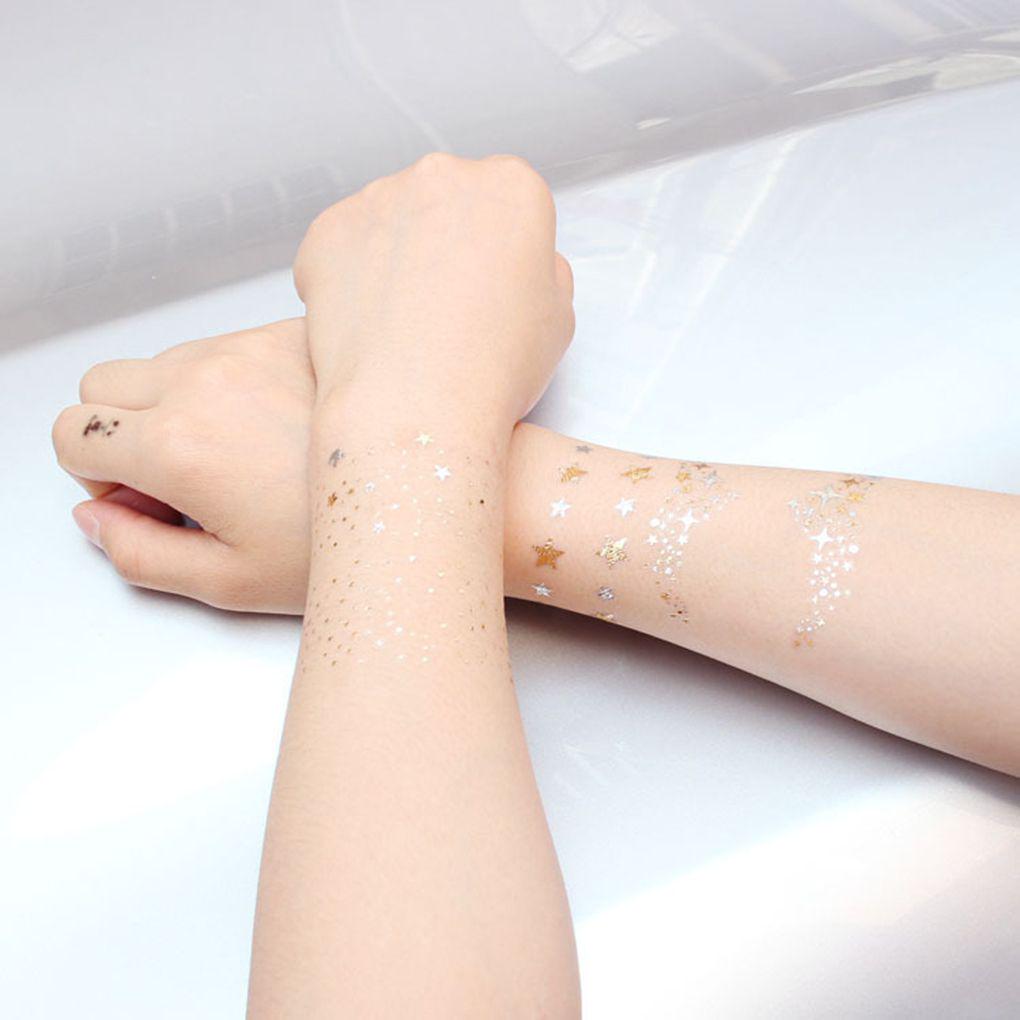 2Pcs Waterproof Temporary Body Art Gems Bronzing Freckles Face Stickers