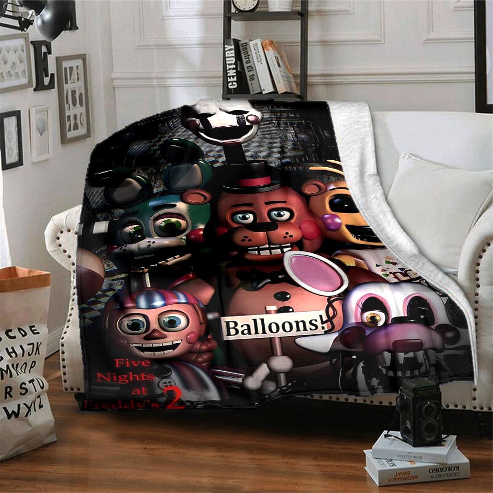 1pc Five Nights Freddys flannel Blanket for Super Soft Cute Comfort Blanket for Travel Bedding Couch Sofa Blanket Y73018