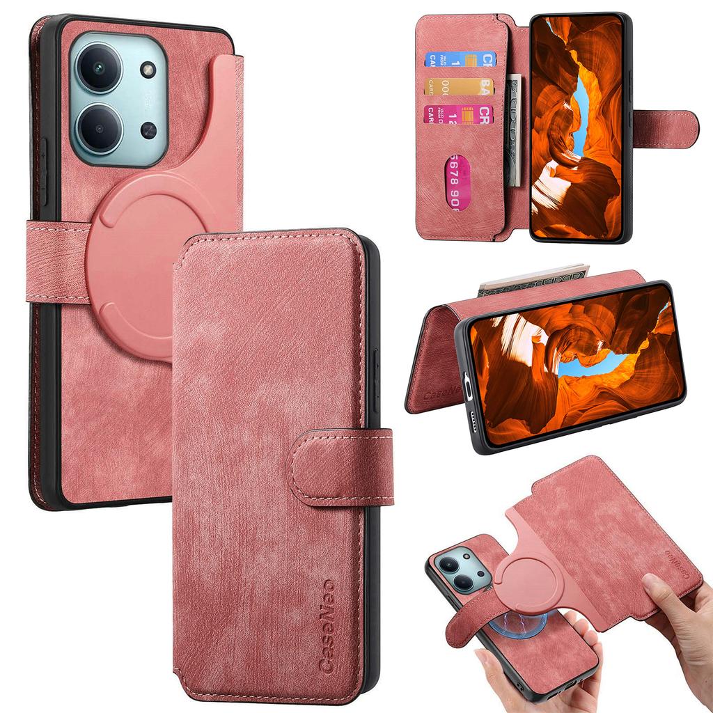 CASENEO MW-03 Detachable Wallet Case For Xiaomi Poco C85 4G (171mm)/Redmi 15C 4G (Global) (171mm) Leather + TPU Phone Cover