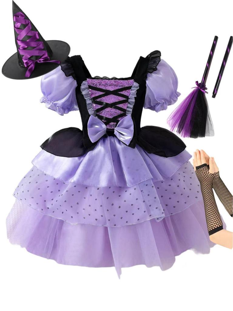 Girls' Purple Lolita Summer Princess Dress for Halloween
