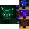 Captivating Pokemon Pikachu Night Light Perfect For Bedroom And Living Room Decor 3d Led With 7 Colors