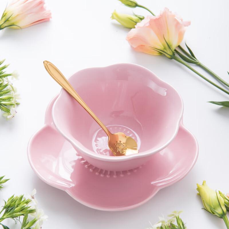 Naijiang Ceramic Girly Heart Dessert & Salad Bowl Set