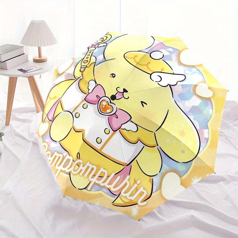 Pompompurin,Cute Automatic Folding Umbrella Simple 8 Rib Design, Bright Cartoon Pattern, Durable Iron Frame, Suitable For Travel, Outdoor, B