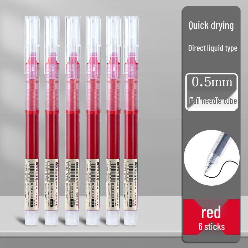 Xuedele Sneldrogende Balpen: Gelinkt, Zwarte/Rode Opties, Volledige Naaldpunt, Op Waterbasis.