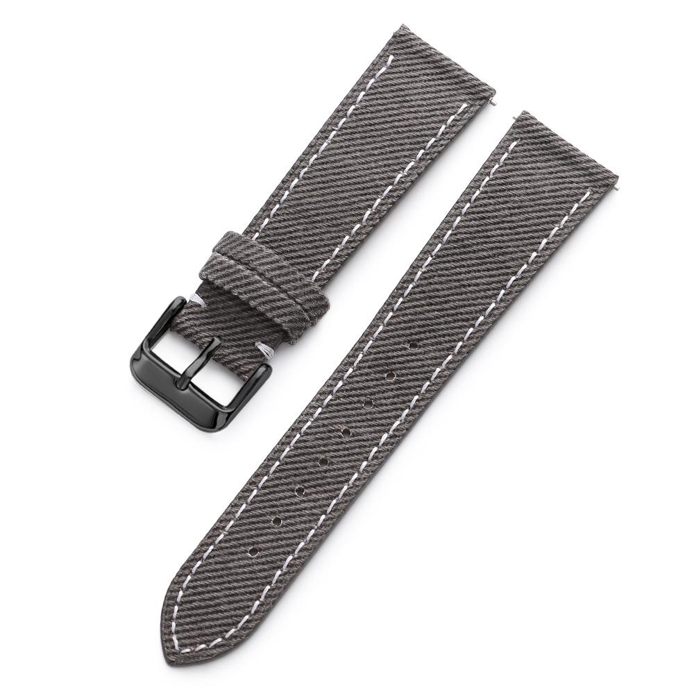 Nylon Leather Watch Band 18mm20mm 22mm Black Gray Brown Canvas Universal Soft Watchband Business for Men Women Watch Accessories