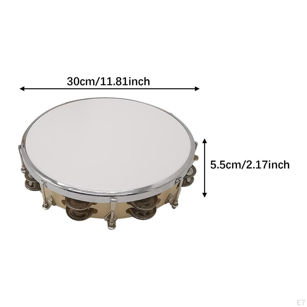 Tambourine Hand Drum, Percussion Instrument Gift, Musical Educational Toy for Dance Photo