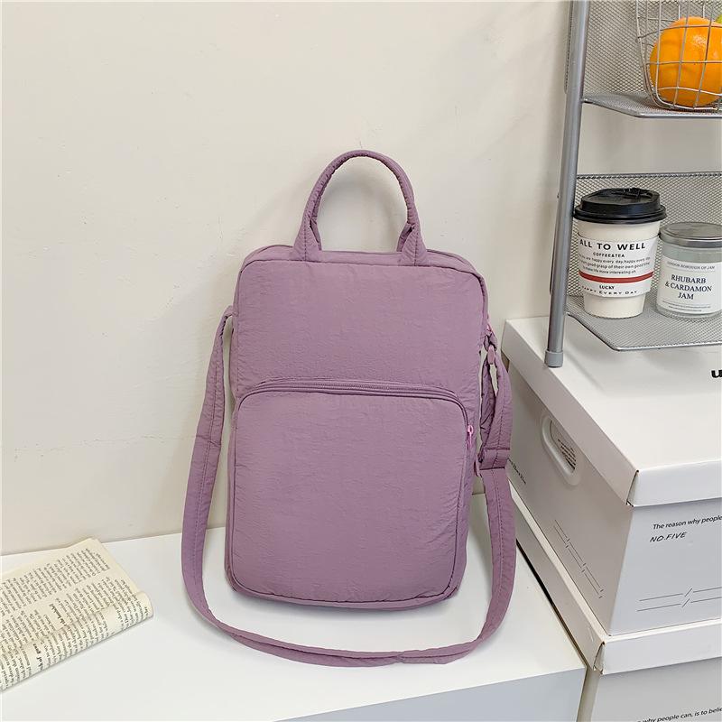 Tablet Bag, Simple Nylon Cloth Bag, Commuter Women's Shoulder Bag, Large-capacity Handbag, Student Class Messenger Bag