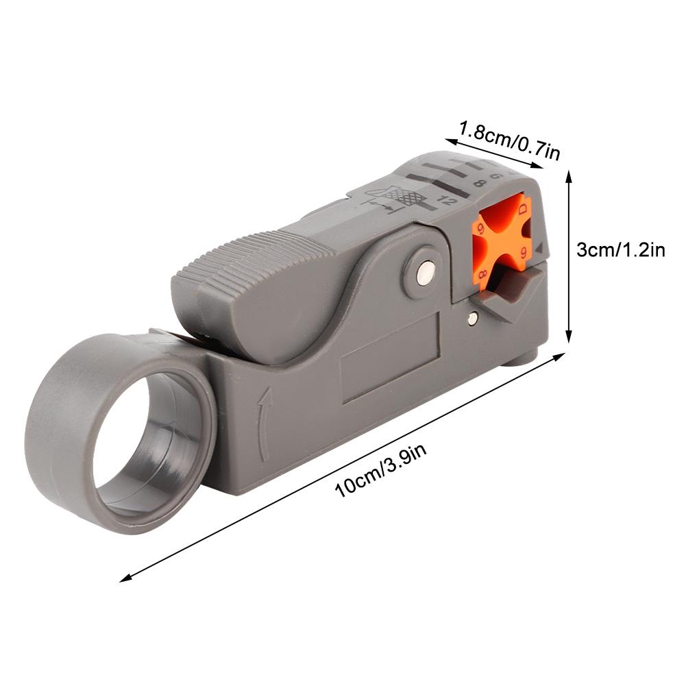 Portable Wire Stripper Knife Crimping Tool Cable Cutter Stripper Crimping Tool, Coaxial Wire Stripper for TV Monitoring -4, -5, -6, -7, Adjustabl