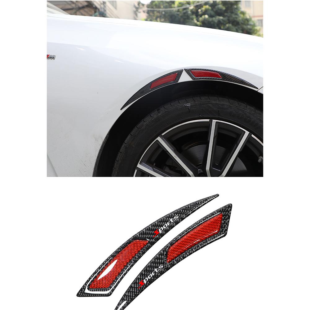 Car Body Wheel Eyebrow Arch Protector Strip Lips Fender Flares Carbon Fiber Look