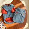 Winter Cat Denim Harness Vest Korean Style Pet Outfit Small Cats