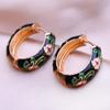 KNIKOO Orecchini a clip rotondi per le donne Orecchini a fiori alla moda Jewerly per i regali della festa di nozze