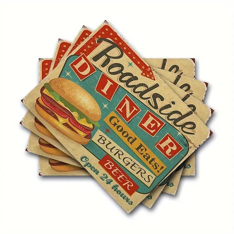 Elegant Flowers Festival Print Retro Decorations Heat-resistant and Heat-insulating Mats Restaurant Placemats Must Have for Home