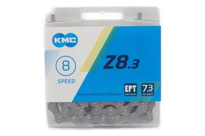 Chaîne KMC EPT Z8.3, 8 Vitesses, 114 Maillons, Argent [Importation Parallèle]