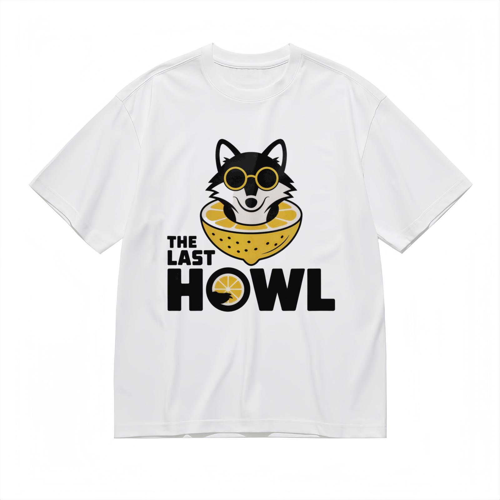 Women s T-Shirt Mens Womens Tees Top With Citrus Playful Wolf Graphic Unisex White 100% Cotton Tee 4XL