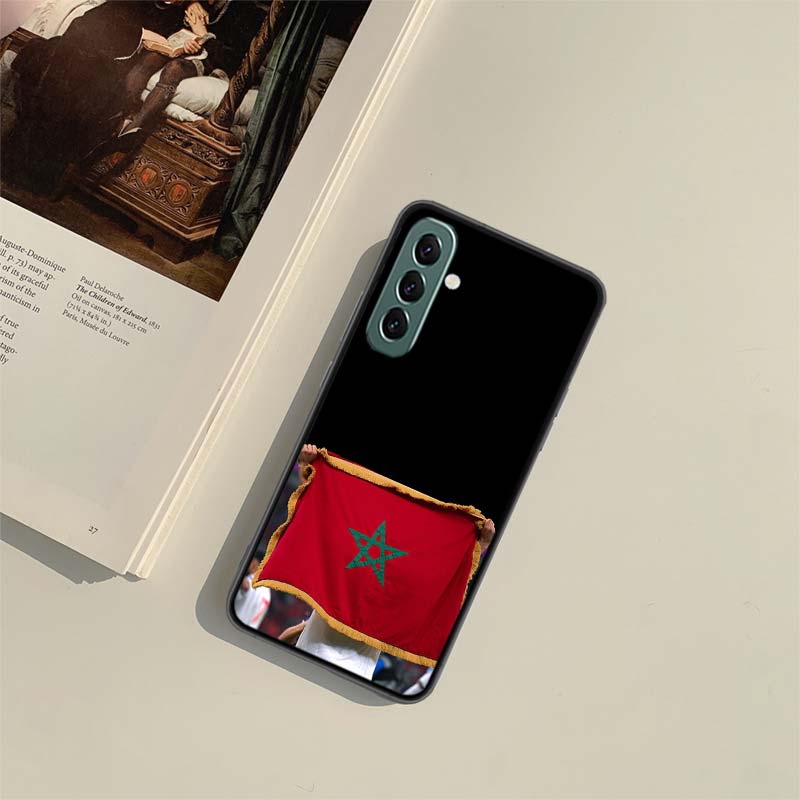 Morocco Flag Phone Case For Samsung Galaxy A54 A34 A24 A14 A04 A04S A12 A22 A32 A52S A72 A53 A33 A23 A13 4G A73 A42 5G Cover
