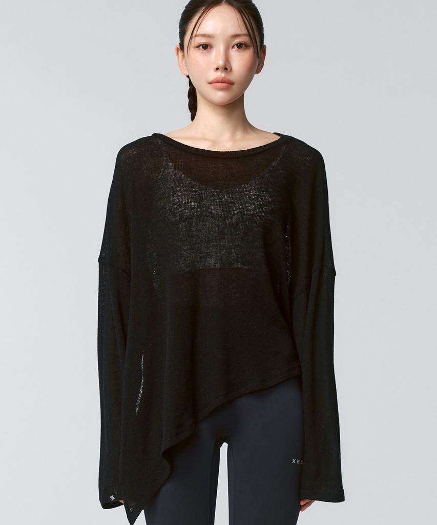 XEXYMIX Side Slit Cover-Up Long Sleeve Xfk1Er1101