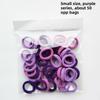 2.5cm Soft Seamless Hair Ties for Kids, No Damage Toddler Hair Bands 50Pcs