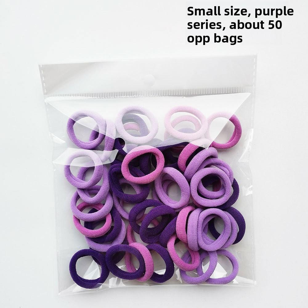 2.5cm Soft Seamless Hair Ties for Kids, No Damage Toddler Hair Bands 50Pcs